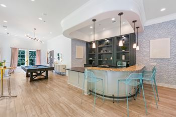Clubhouse with pool table